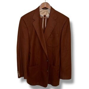 Tom James Chocolate Brown Tweed Sport Coat Size 42R